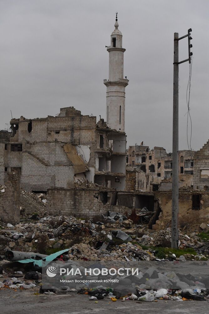 Жизнь в разрушенных районах сирийского Алеппо