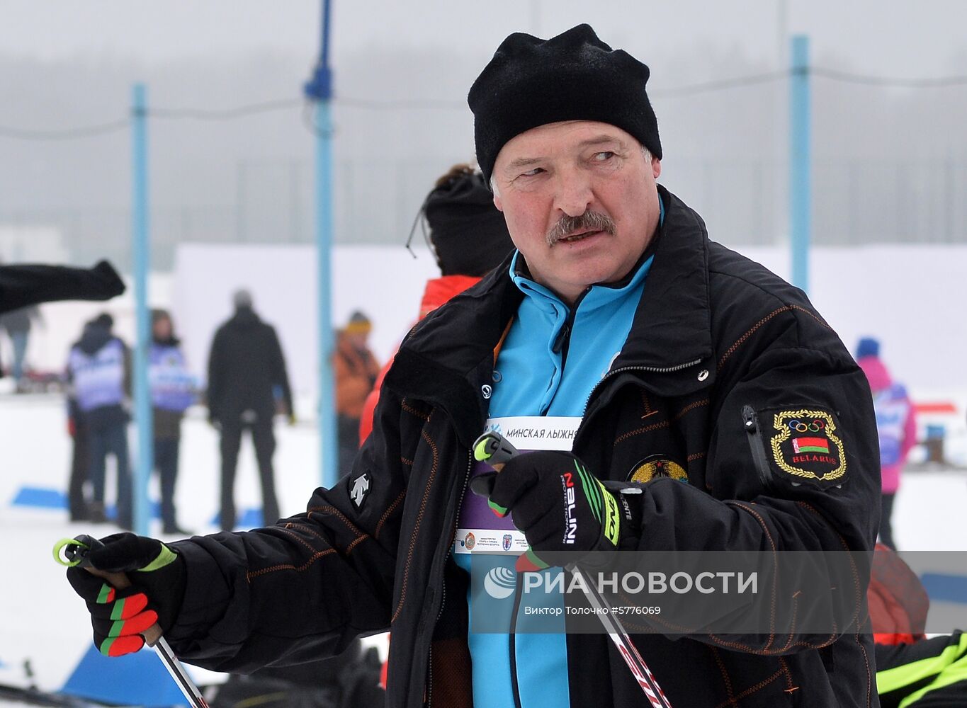 Президент Белоруссии А. Лукашенко принял участие в лыжной гонке "Минская лыжня - 2019"