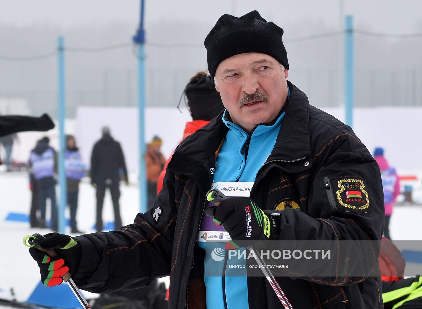 Президент Белоруссии А. Лукашенко принял участие в лыжной гонке "Минская лыжня - 2019"