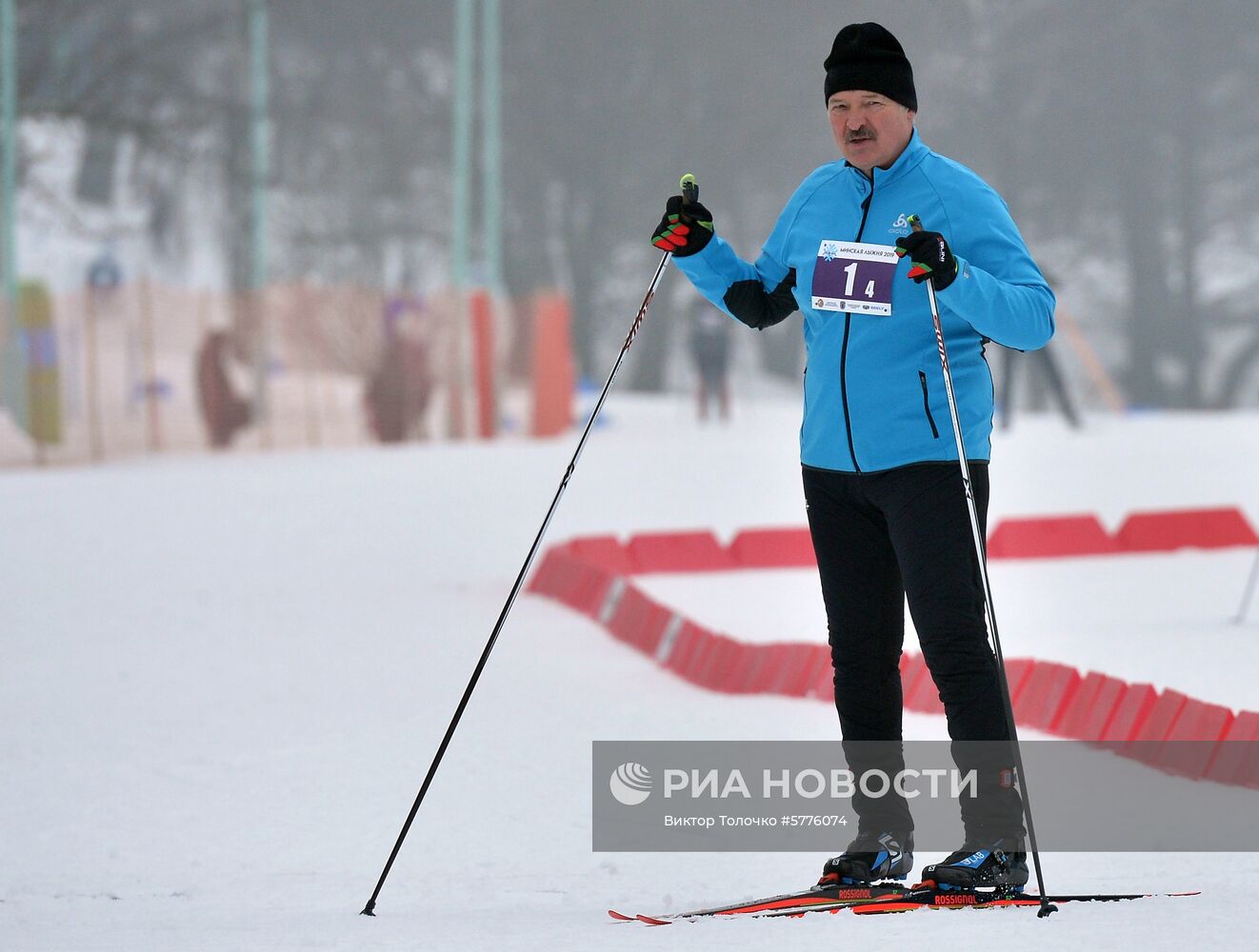 Президент Белоруссии А. Лукашенко принял участие в лыжной гонке "Минская лыжня - 2019"