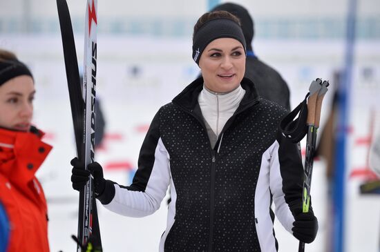 Президент Белоруссии А. Лукашенко принял участие в лыжной гонке "Минская лыжня - 2019"