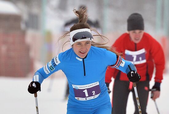 Президент Беларуси А. Лукашенко принял участие в лыжной гонке "Минская лыжня - 2019"