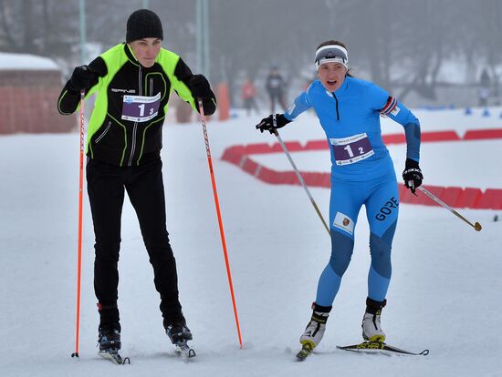 Президент Беларуси А. Лукашенко принял участие в лыжной гонке "Минская лыжня - 2019"
