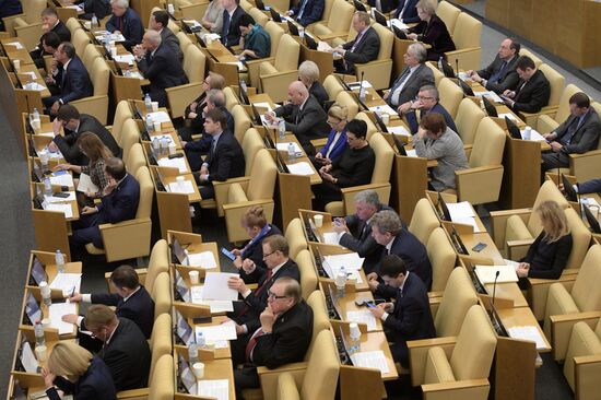 Пленарное заседание Госдумы РФ