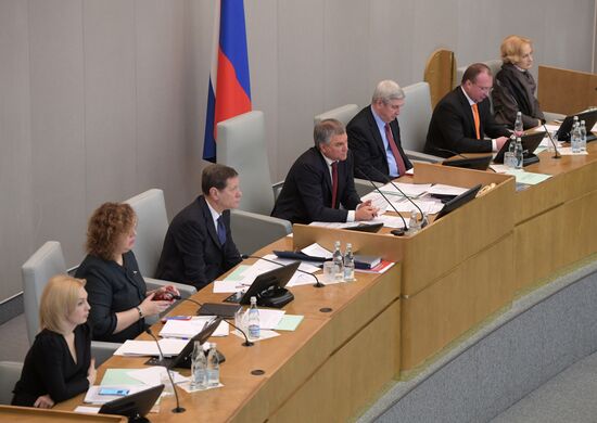 Пленарное заседание Госдумы РФ