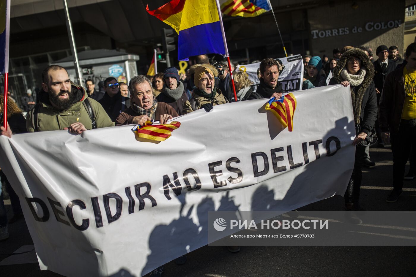 Акции противников и сторонников независимости Каталонии