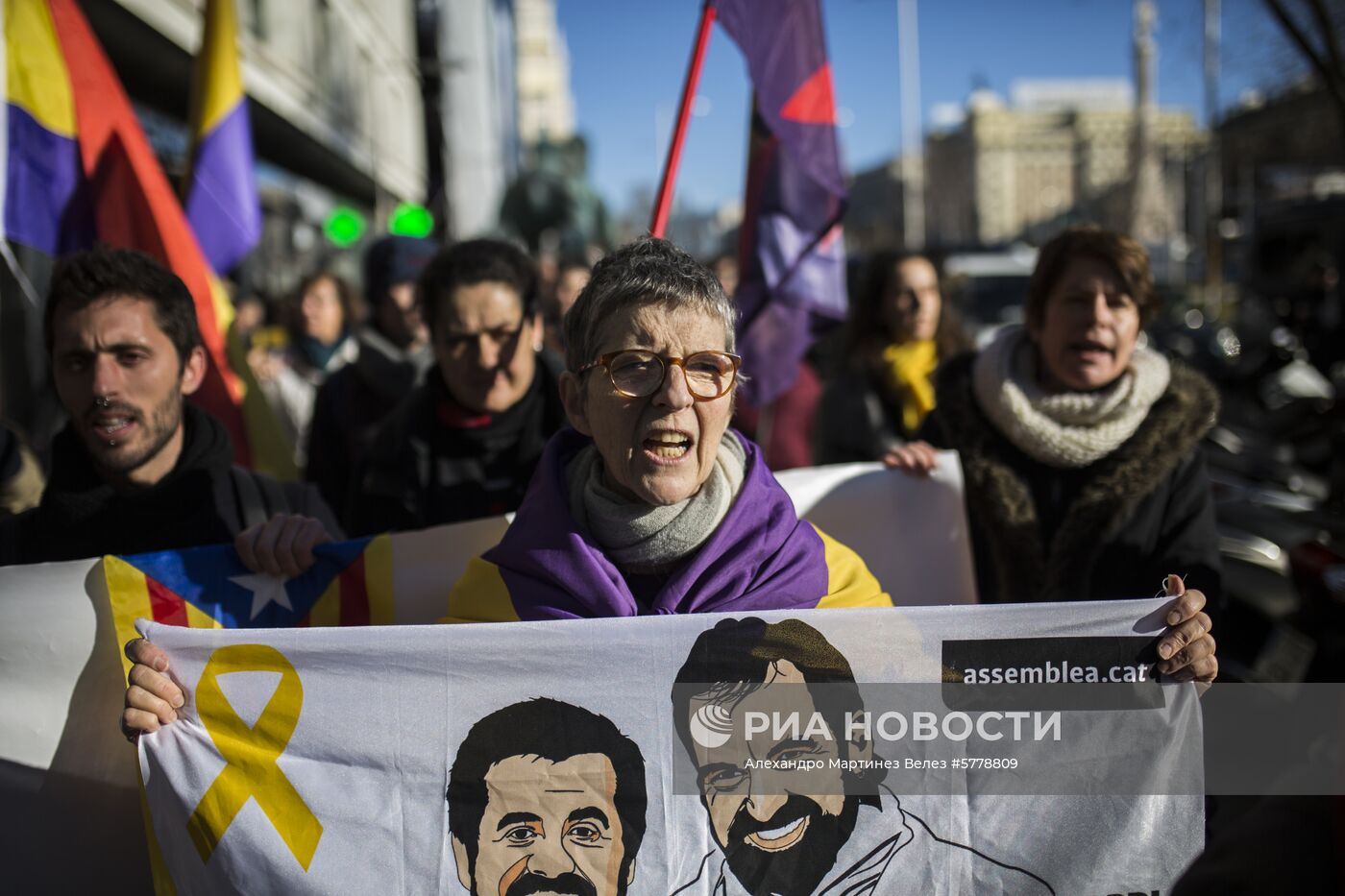 Акции противников и сторонников независимости Каталонии