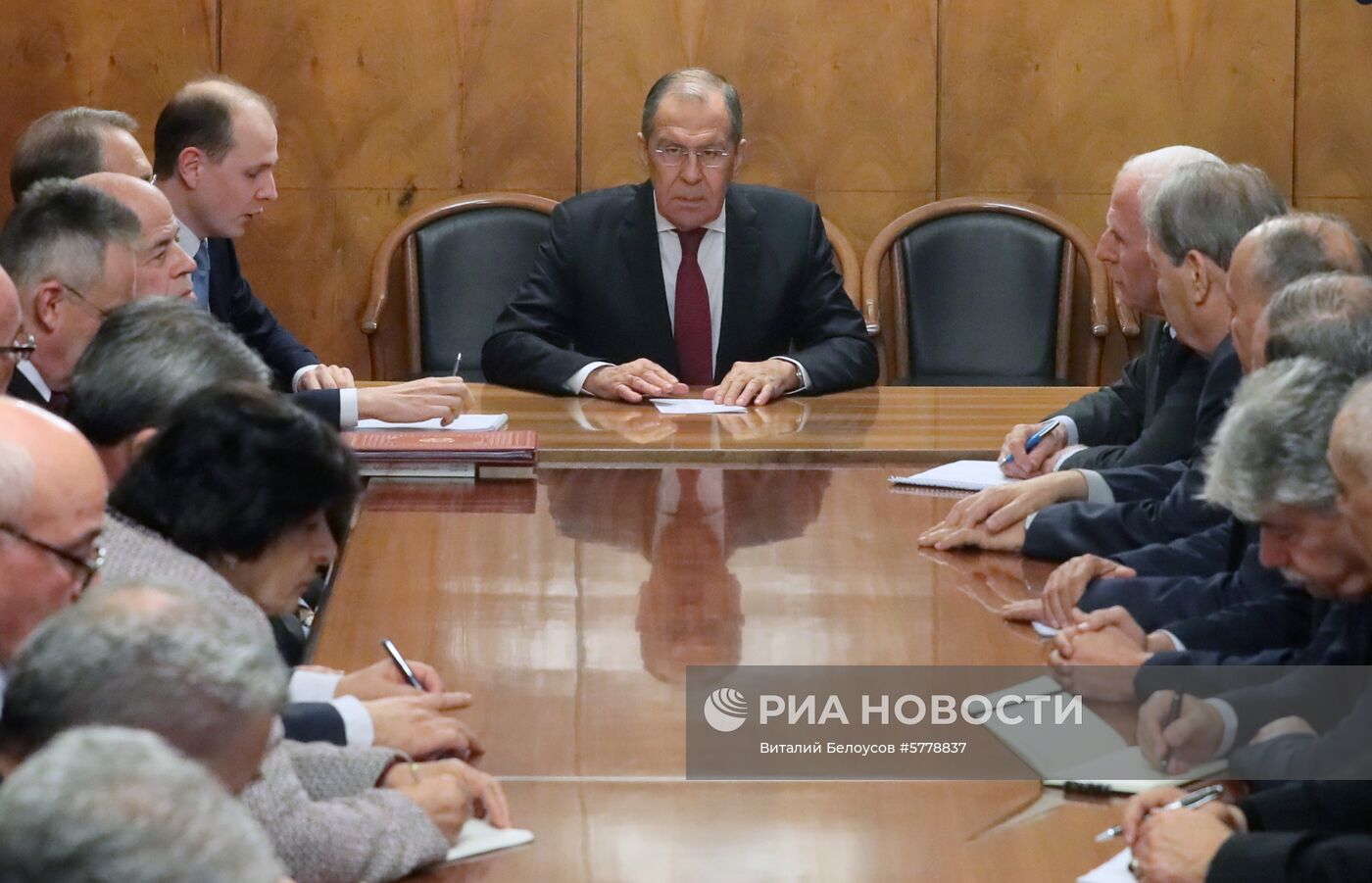 Встреча главы МИД  РФ С. Лаврова с участниками Межпалестинского диалога 