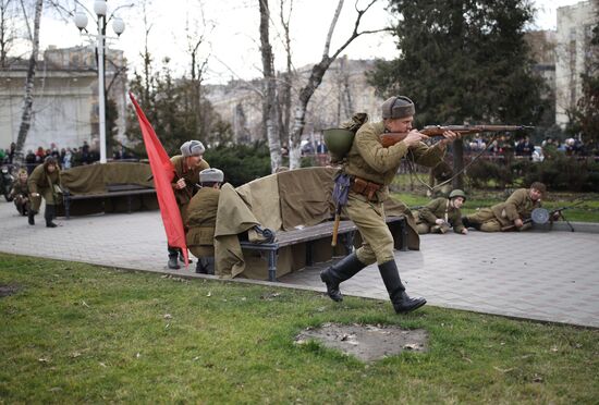 Военно-историческая реконструкция в честь 76-летия со дня освобождения Краснодара