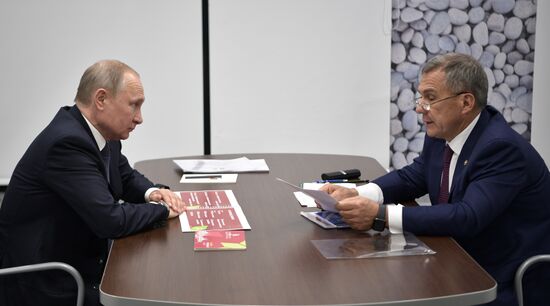 Рабочая поездка президента РФ В. Путина в Татарстан