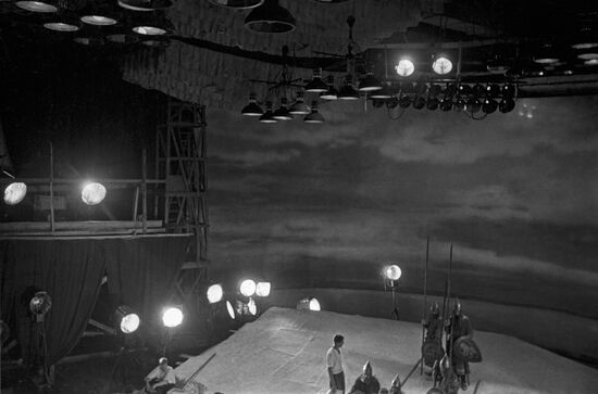 Съемка фильма "Александр Невский"