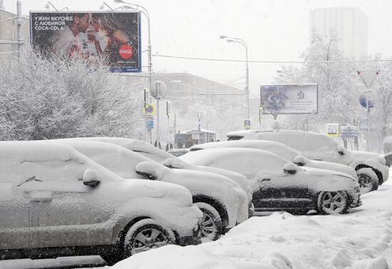 Снегопад в Москве