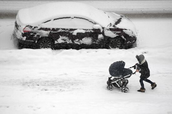 Снегопад в Москве