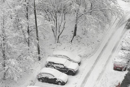 Снегопад в Москве
