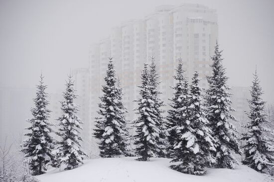 Снегопад в Москве