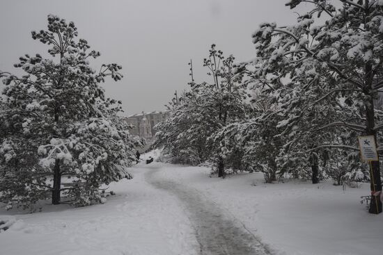 Снегопад в Москве