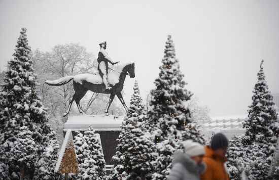 Снегопад в Москве