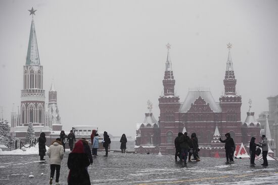 Снегопад в Москве