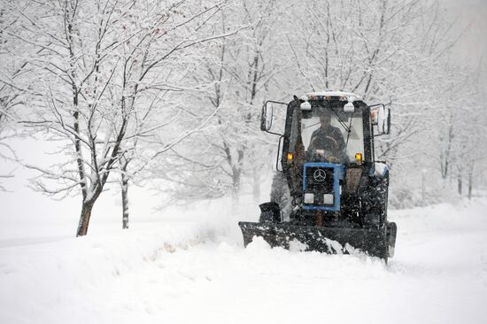 Снегопад в Москве