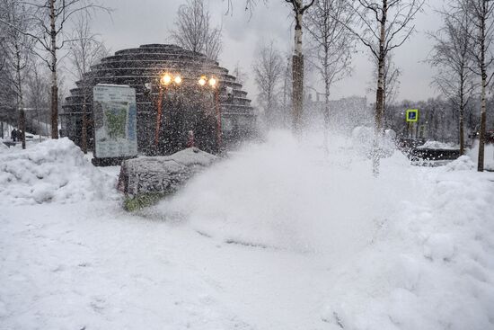 Снегопад в Москве