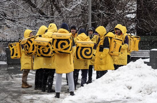 Снегопад в Москве