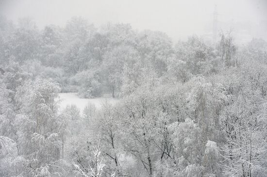 Снегопад в Москве