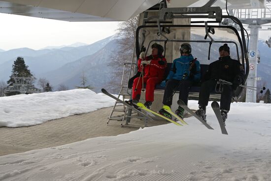 Рабочая поездка президента РФ В. Путина в Сочи