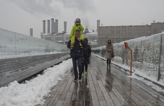 Снегопад в Москве