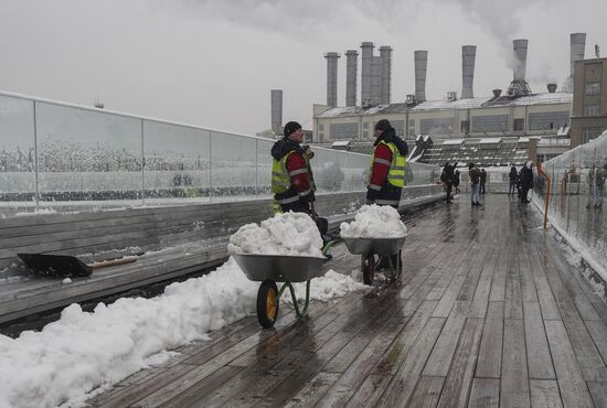 Снегопад в Москве