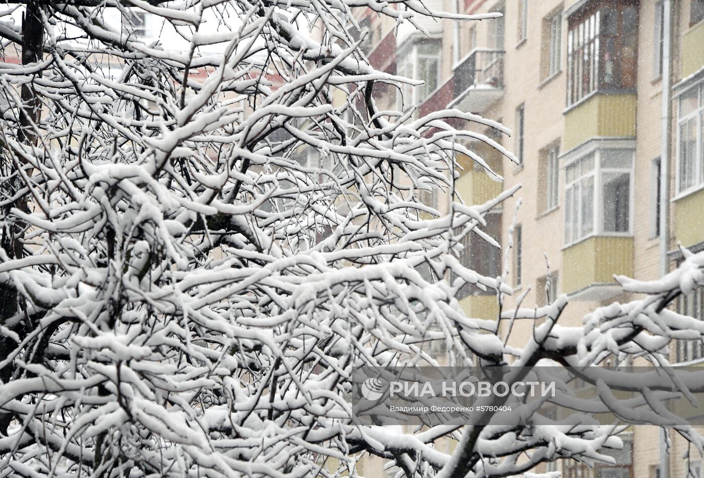 Снегопад в Москве