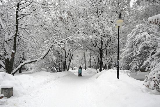 Снегопад в Москве
