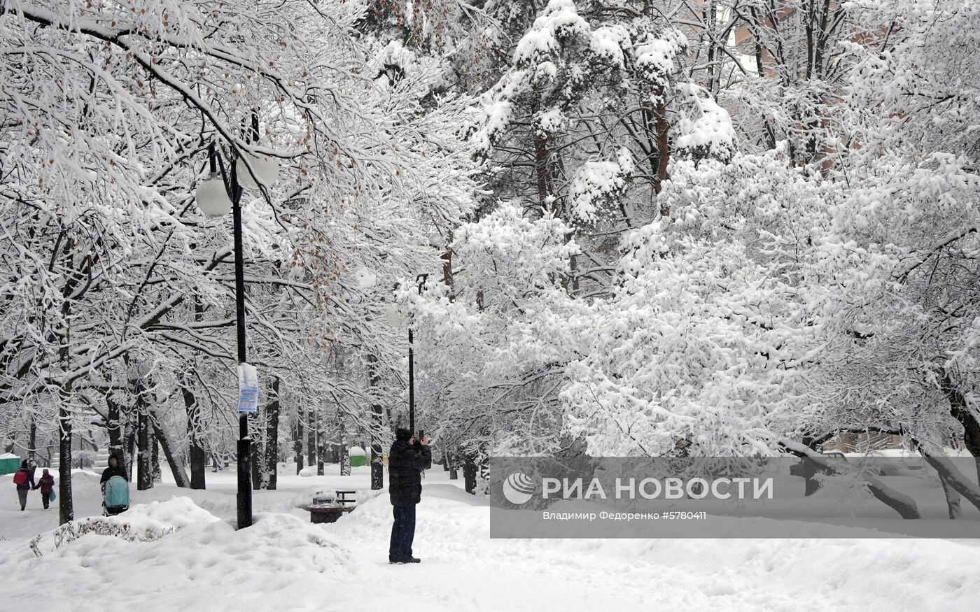 Снегопад в Москве