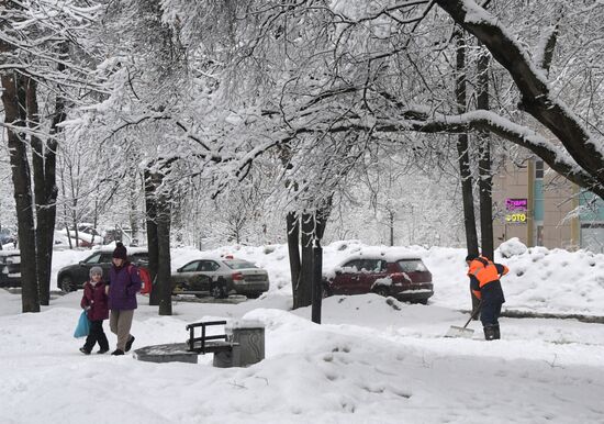 Снегопад в Москве