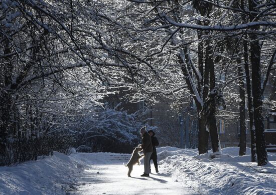 Снегопад в Москве