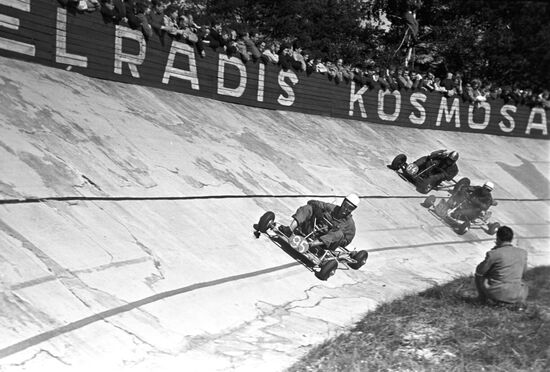 Первые всесоюзные соревнования по картингу в Риге