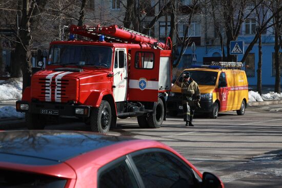 В центре Донецка прогремели три взрыва