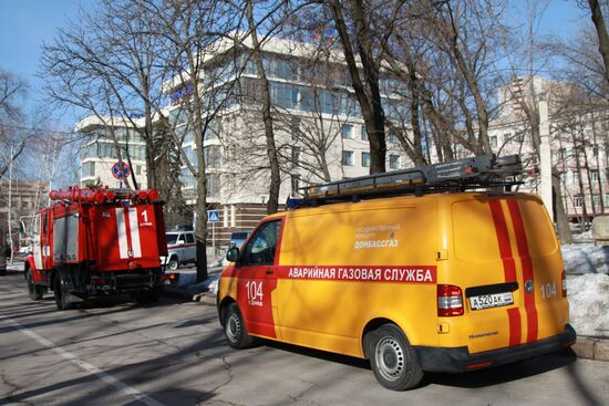 В центре Донецка прогремели три взрыва