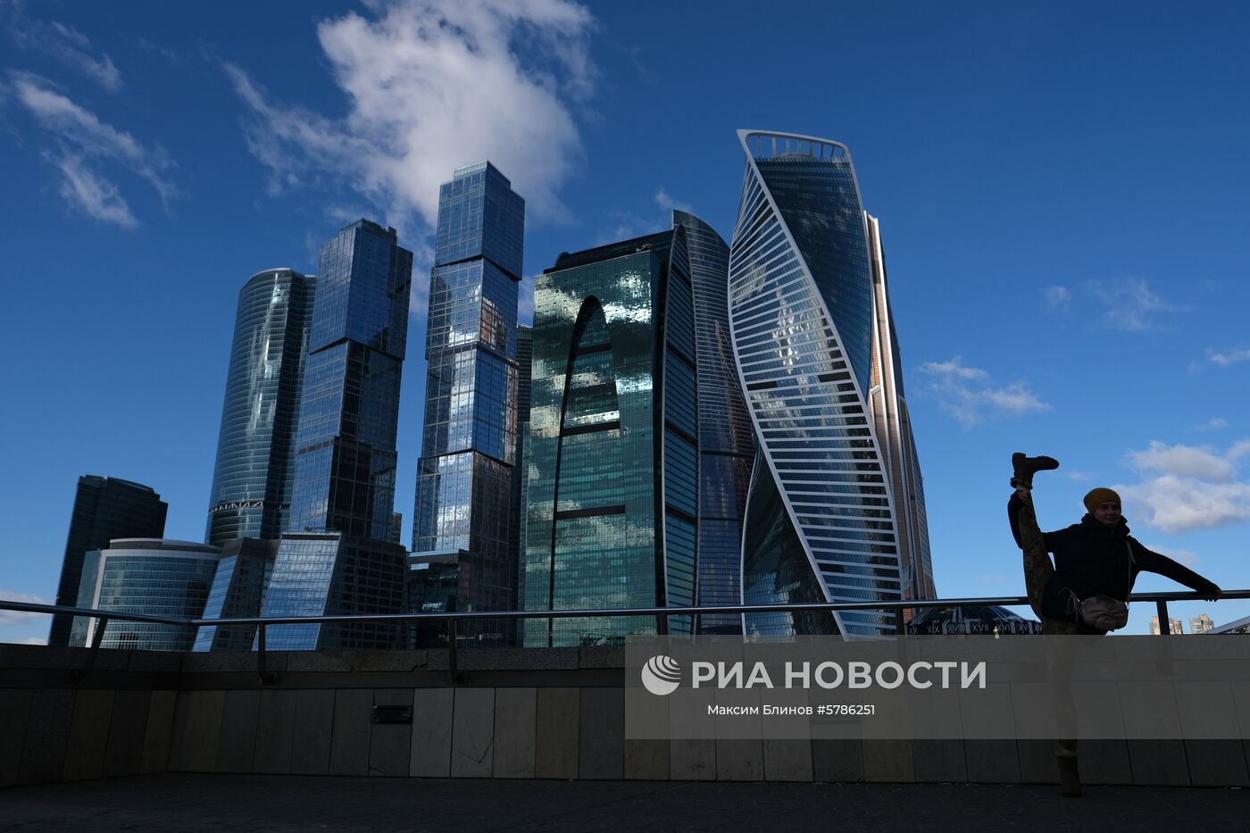 Небоскребы делового центра "Москва-сити" 
