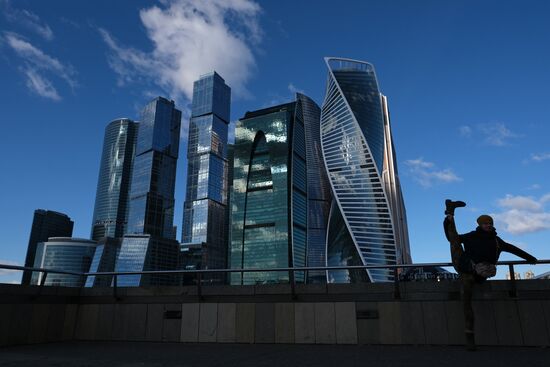 Небоскребы делового центра "Москва-сити" 