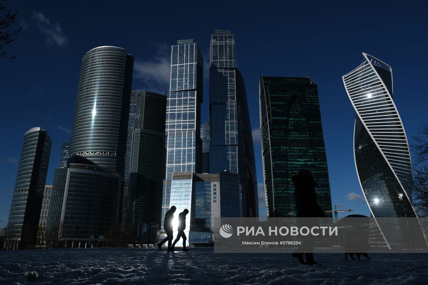 Небоскребы делового центра "Москва-сити"