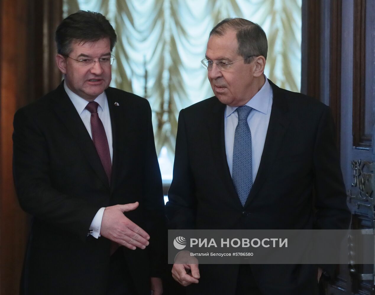 Встреча глав МИД РФ и Словакии С. Лаврова и М. Лайчака