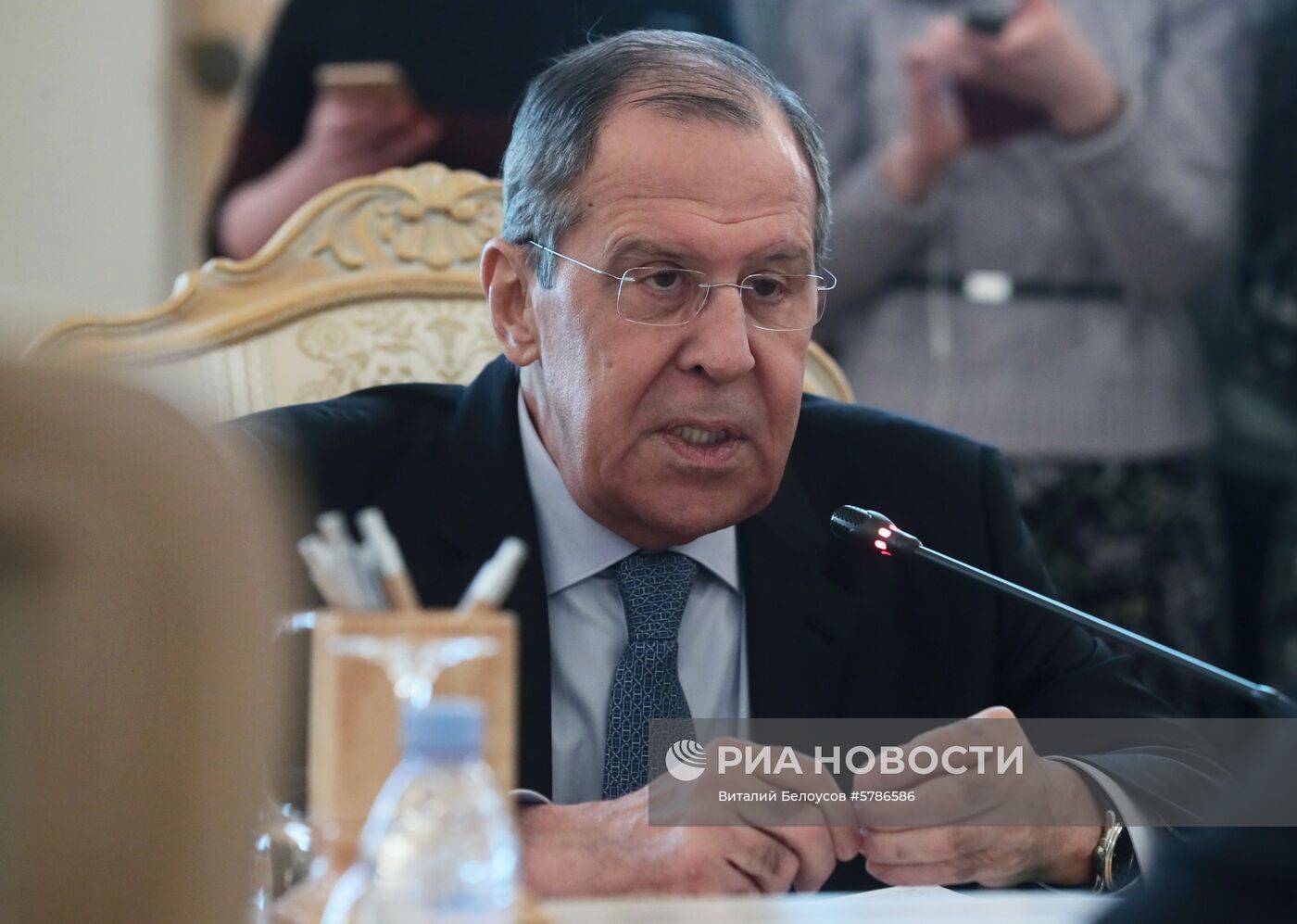 Встреча глав МИД РФ и Словакии С. Лаврова и М. Лайчака