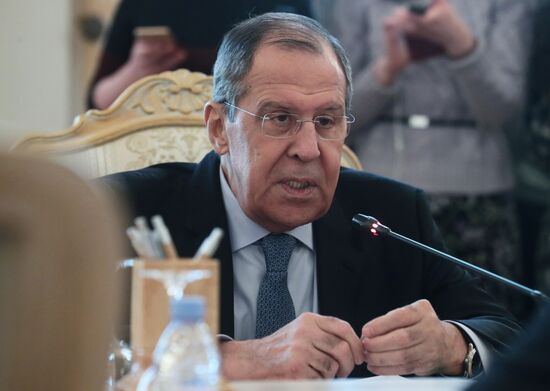 Встреча глав МИД РФ и Словакии С. Лаврова и М. Лайчака