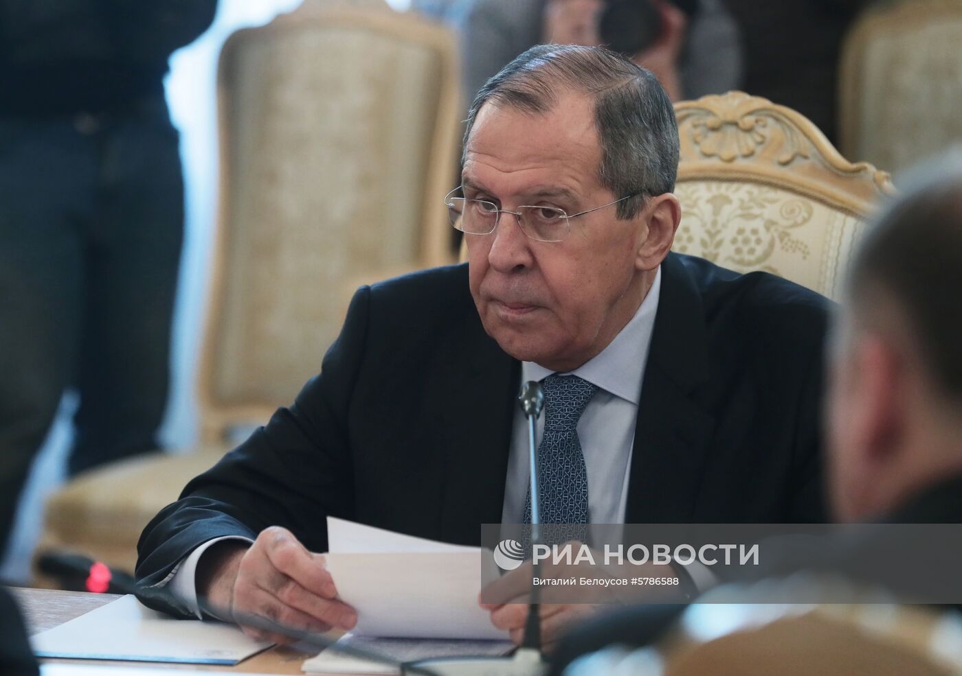 Встреча глав МИД РФ и Словакии С. Лаврова и М. Лайчака