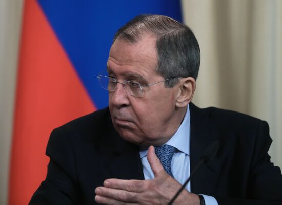 Встреча глав МИД РФ и Словакии С. Лаврова и М. Лайчака