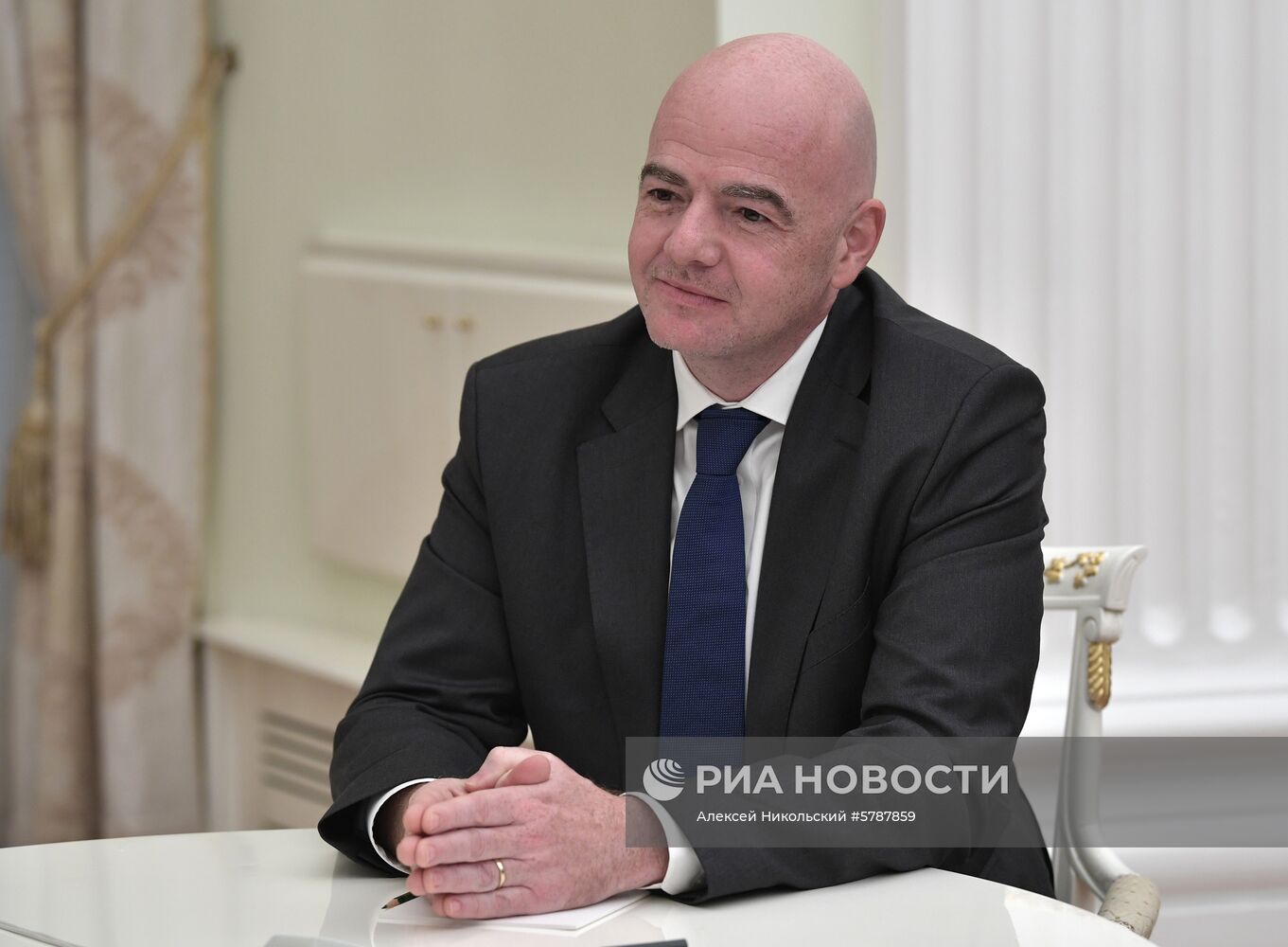 Встреча президента РФ В. Путина с президентом ФИФА Д. Инфантино