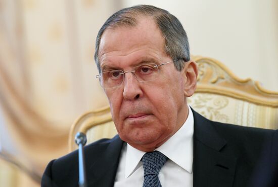 Встреча глав МИД РФ и Замбии С. Лаврова и Дж. Маланджа