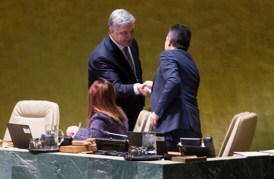 Выступление П. Порошенко на сессии Генеральной Ассамблеи ООН