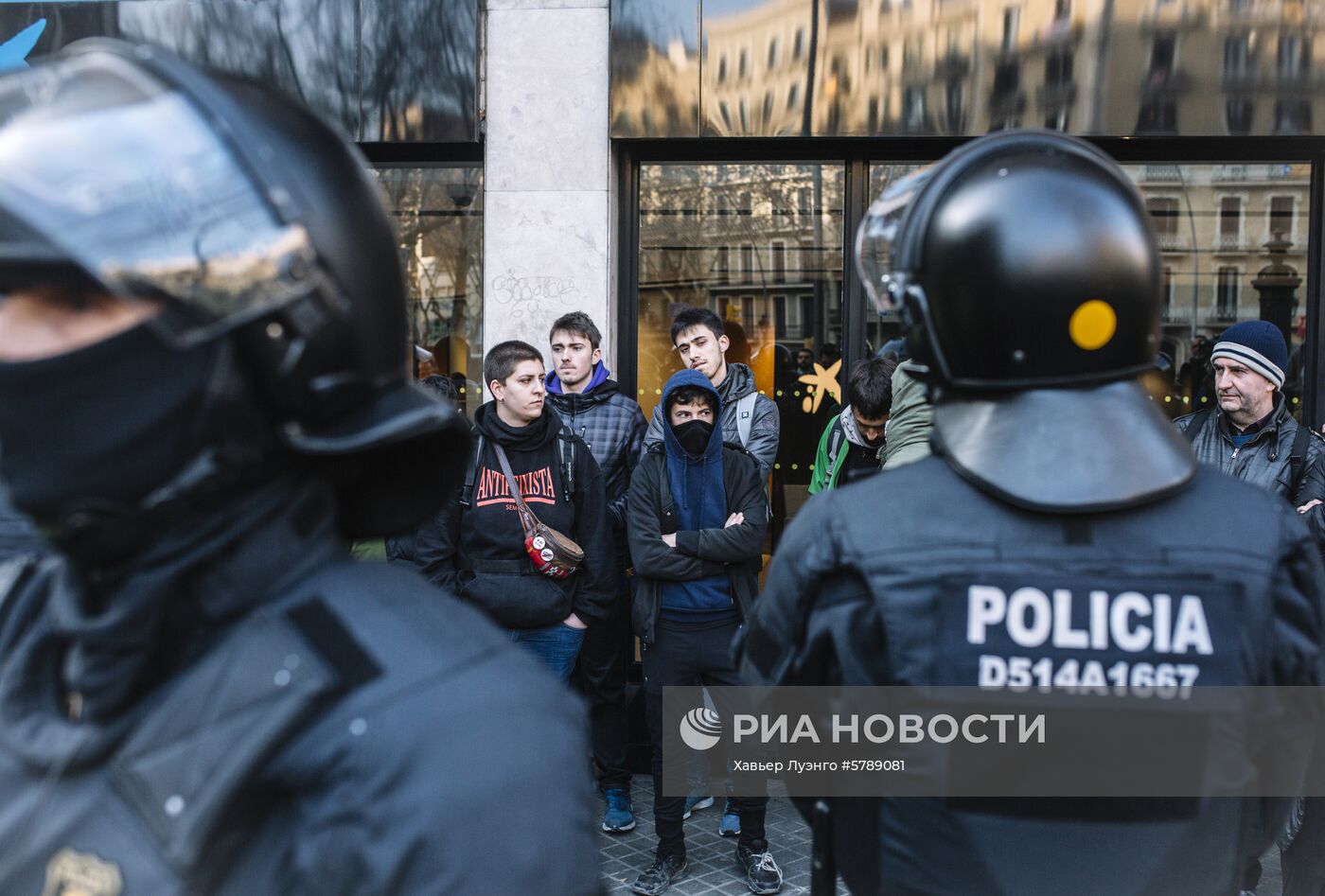 Акция сторонников независимости Каталонии 