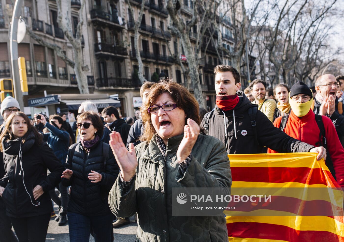 Акция сторонников независимости Каталонии 